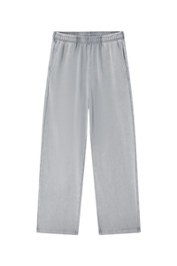 Unisex Fall Washed Snowflake Elastic Waist Sweatpants
