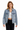 Women's Fall Light Wash Drop Shoulder Denim Jacket