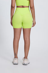 Women'S Stretch High-Waisted Peach Hip Yoga Shorts