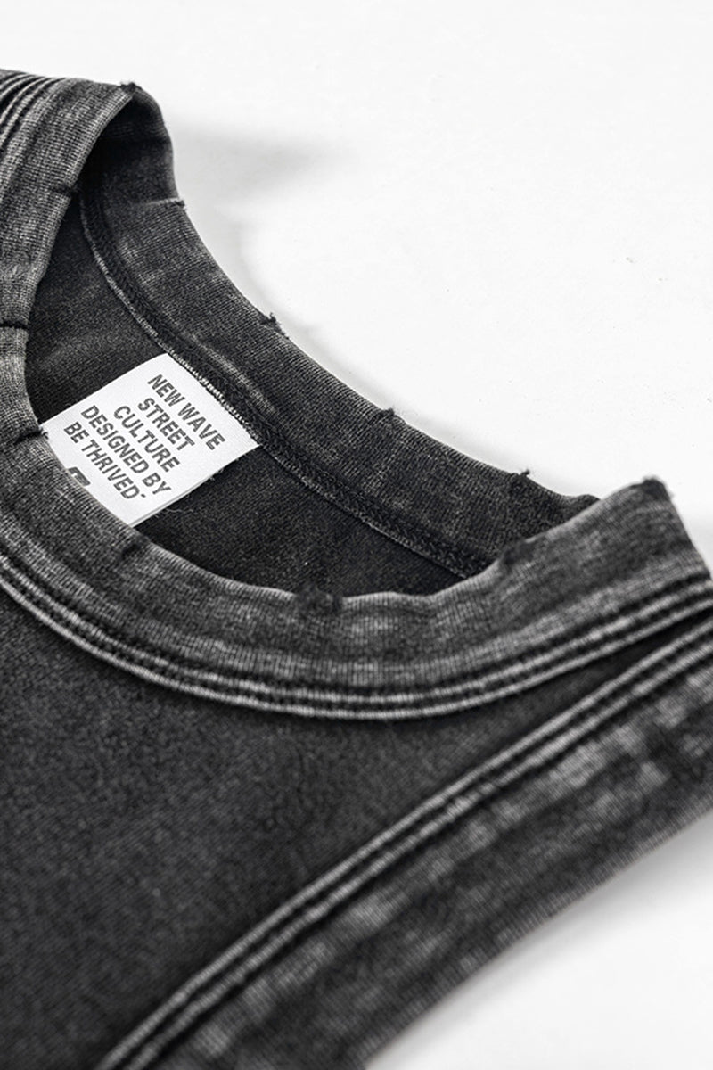 Vintage Distressed Slim-Fit Tank Top