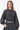 Women's Fall 100% Cotton Rib Hem Balloon Sleeves Sweatshirt