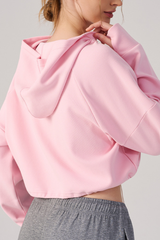 Women's Fall/Winter Drawstring Cropped Finger Cuffs Hoodie