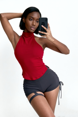 Women's backless sleeveless TankTop with chest pads