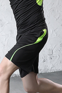 Men's Summer Side Color Block Stripe Breathable Sport Shorts
