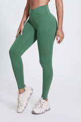 Women'S Bright Crossover High-Waisted Hip Lift Dance Stretch Cropped Pants