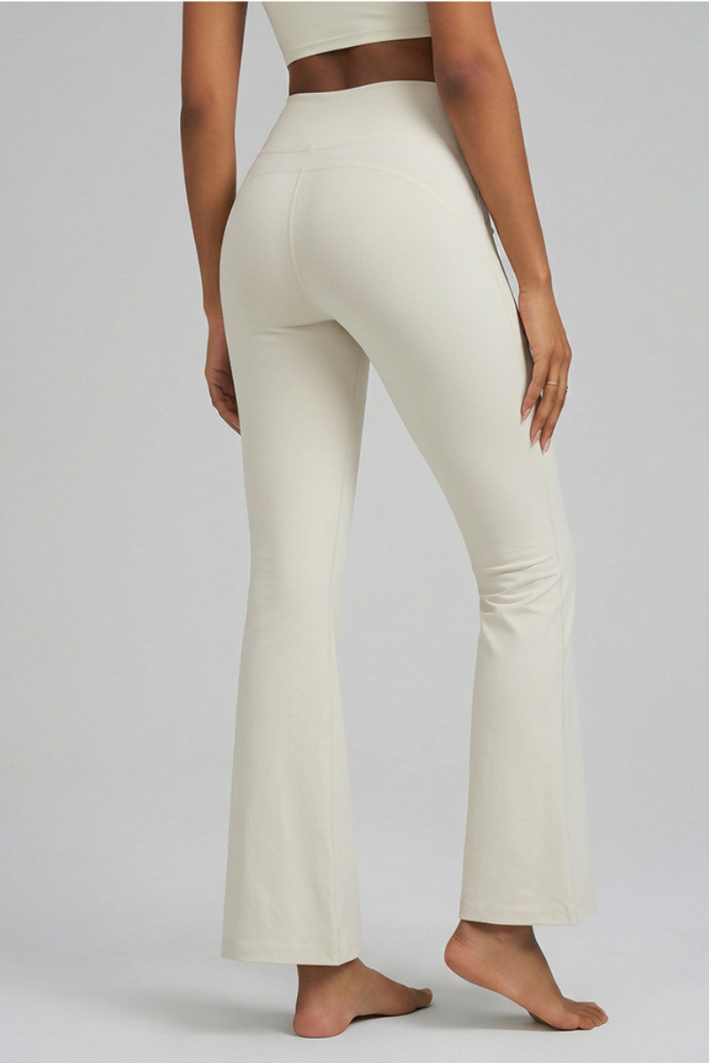 Women's Athletic High Waist Seamed Pilates Yoga Flare Pants