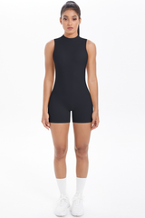 Women's sleeveless backless yoga bodysuit