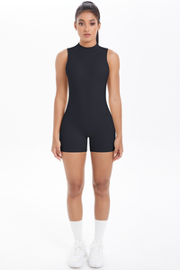 Women's sleeveless backless yoga bodysuit