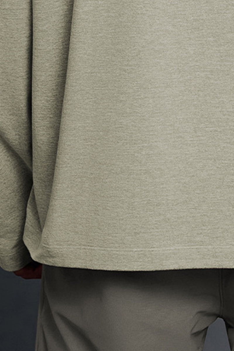 Men Round Neck Breathable Stretchy Casual Sport Long Sleeves