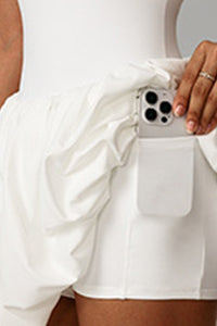 Women Built-in Shorts Pleated Tennis Dress