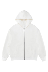 Unisex Fall 350G  Fleece Zip Up Relaxed  Solid Jacket
