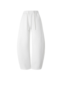 Unisex Fall Streetwear Curved Scimitar Wide‑Leg Sweatpants