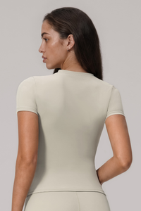 Women's Bare Feel Crew Neck Slim Fit Sports T-shirt
