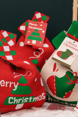 Christmas Knitted Gift Bag For Apple Packaging Decoration