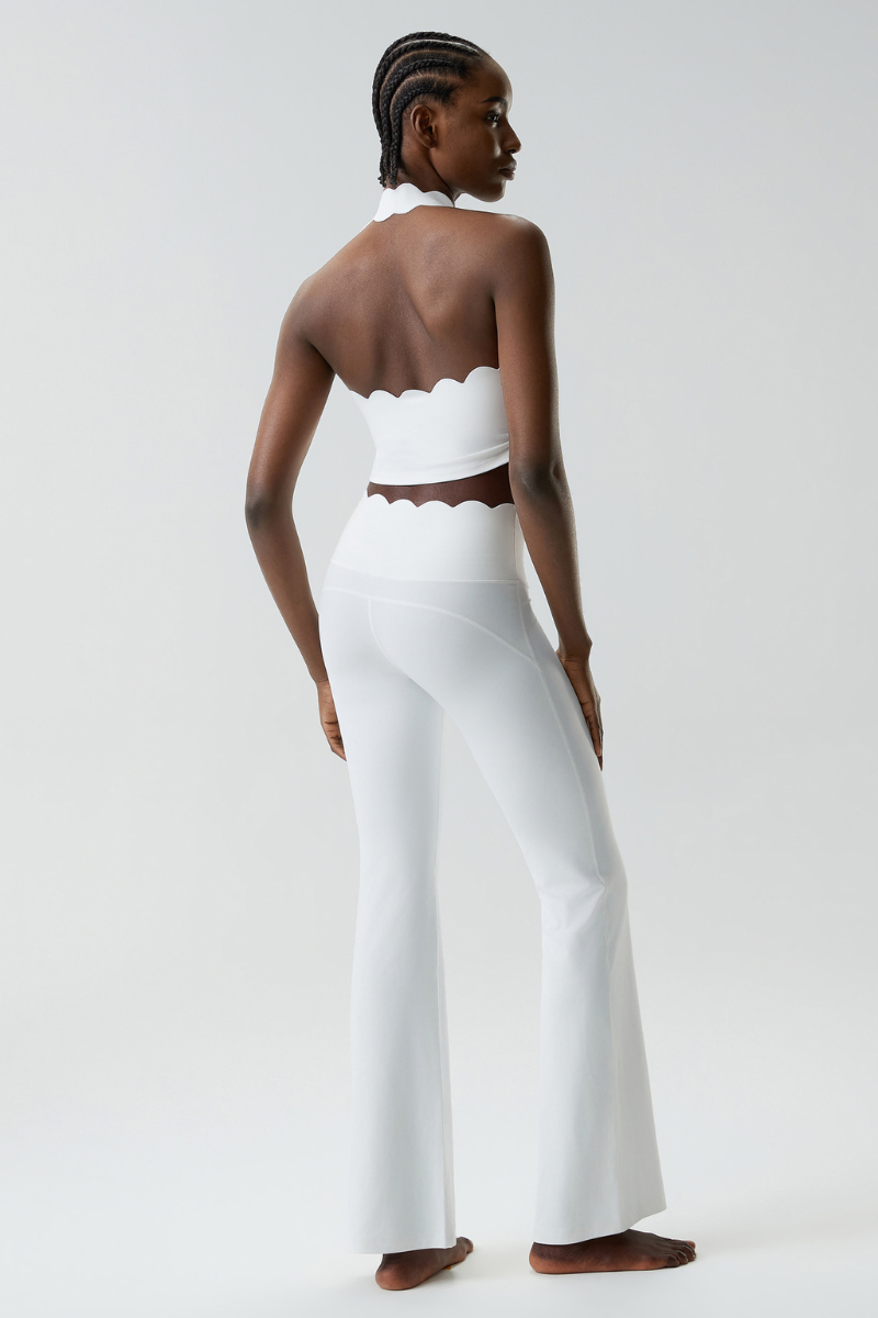 Women's Petal Yoga Athletic Set:Halter Tank Top & Flarepants