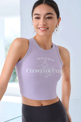 Women Low Impact Fixed Cup Longline Sports Bra Yoga Pilates Fitness Top