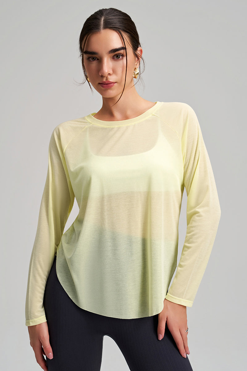 Women Loose-Fit Quick-Dry Yoga Long Sleeves