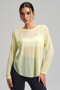 Women Loose-Fit Quick-Dry Yoga Long Sleeves