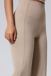 Women High-Waist Wide-Leg Butt-Lifting Cuffed Naked-Feel Yoga Running Workout Pants