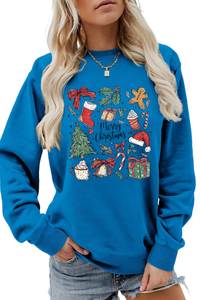 Women's Fall Merry Christmas Graphic Pullover