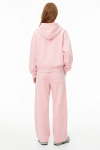 Women's 100% Cotton Fall Washed Hoodie & Curved Sweatpant Set