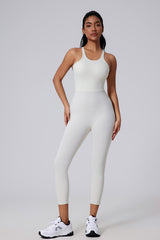 Women V-Back Sculpting Butt-Lifting Naked-Feel Yoga Running Fitness Bodysuit