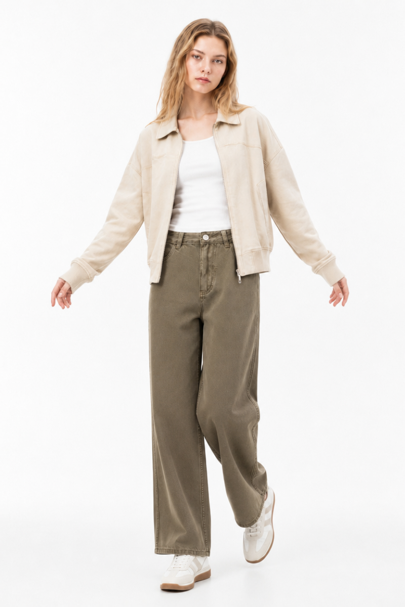 Women's Fall Mid Rise Vintage Casual Jeans