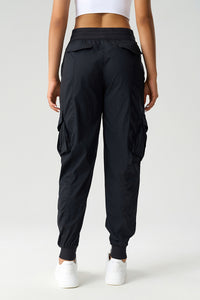 Women Mid-Rise Drawstring Leg Loose-Fitting Lightweight Quick-Drying Breathable Outdoor Workwear Sweatpants