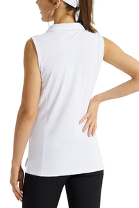 Women's Sleeveless Honeycomb Polo Golf Tennis Athletic Top