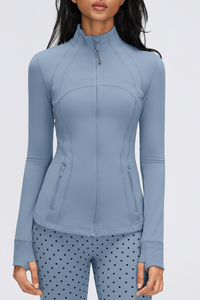 Women's Fall Stand Collar Slim Fit Breathable Sports Jacket