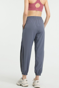 Women's Side Mesh Panel Pocket Quick Dry Athletic Jogger