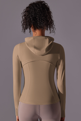 Women's Spring Slim-fit Hooded Quick-Dry Yoga Sports Jacket
