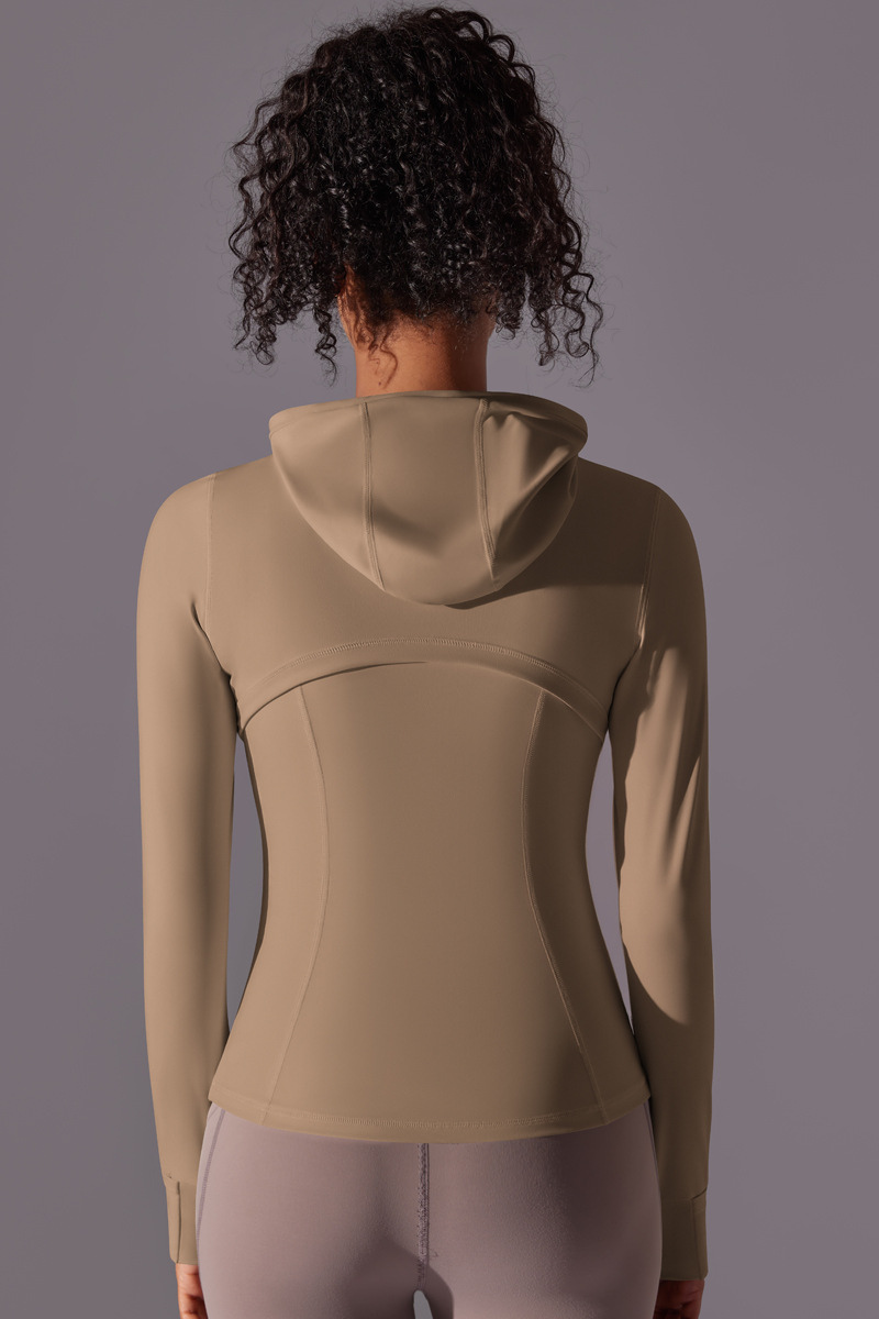 Women's Spring Slim-fit Hooded Quick-Dry Yoga Sports Jacket