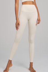 High-waist, snug-fitting athletic pants