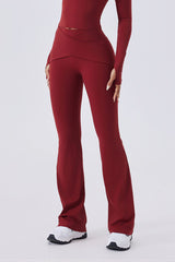 Women High-Waisted Flared Sculpting Yoga Leggings