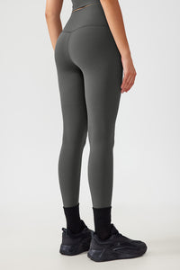 Women Free Size Nude Hip Lifting Shaping Fitness 9/10 Yoga Pants