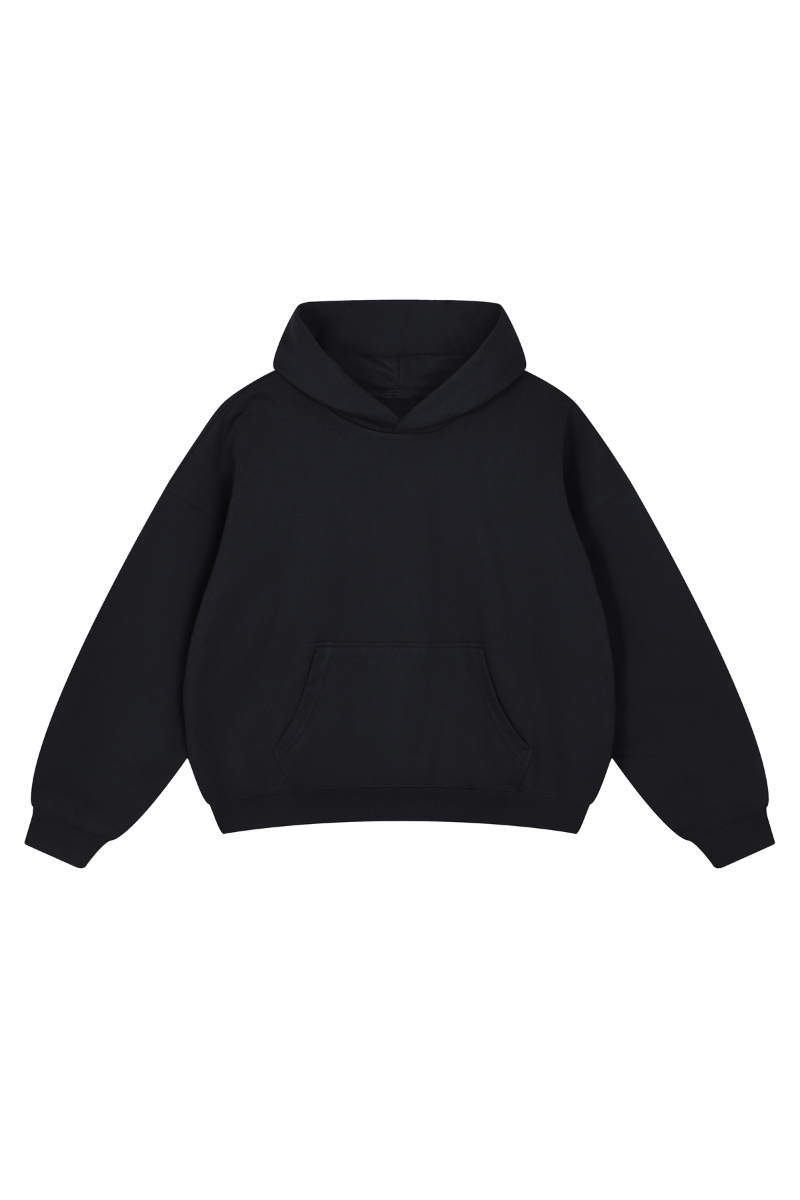 Unisex Fall Fleece Drop Shoulder Pullover Hooded Sweatshirts