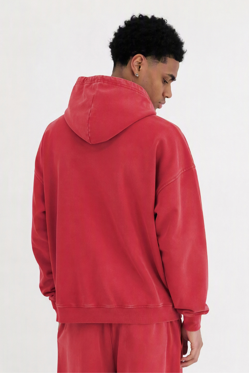 Men's  Fall 100% Cotton Washed Vintage Heavyweight Hoodie