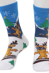 Unisex Christmas Graphic Print Mid-Calf Crew Socks