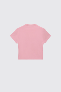 Women's 260g Mock Neck Soft Stretch Multicolor Slim Tee