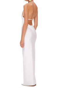 Women's Sexy Halter Cross Slim One Piece Swimsuit Set