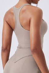 Women Double-Strap Backless Crisscross Yoga Sports Bra