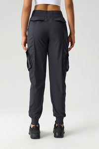 Women Mid-Rise Drawstring Leg Loose-Fitting Lightweight Quick-Drying Breathable Outdoor Workwear Sweatpants