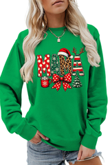 Women's Winter/Fall Christmas Santa Multi-color Pullover