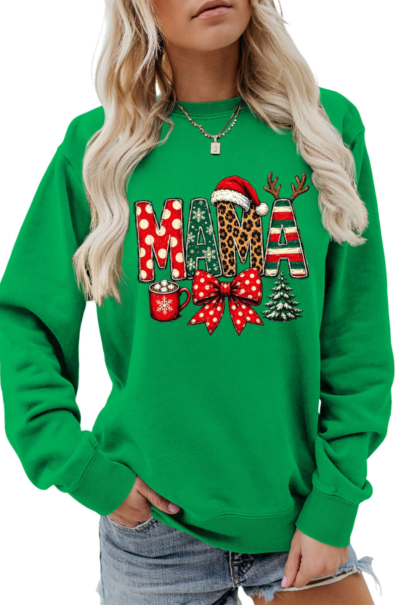 Women's Winter/Fall Christmas Santa Multi-color Pullover
