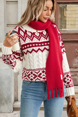 Vintage Jacquard Knit Sweater