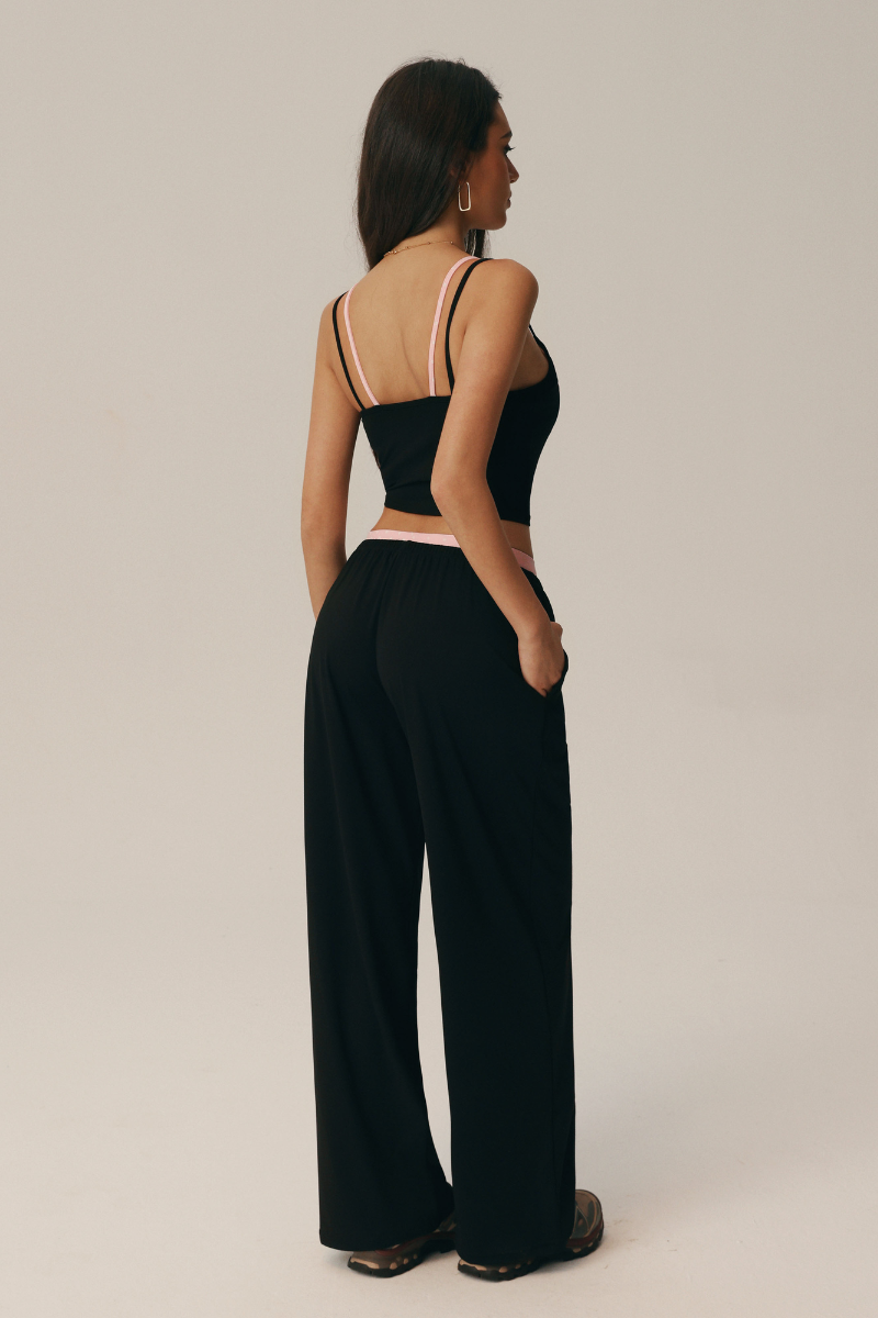 Women's Polka Dot Yoga Sets:Layered-Look Cami & Pants