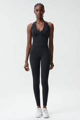 Women's Petal Athletic Set:HalterneckTank Top & Leggings