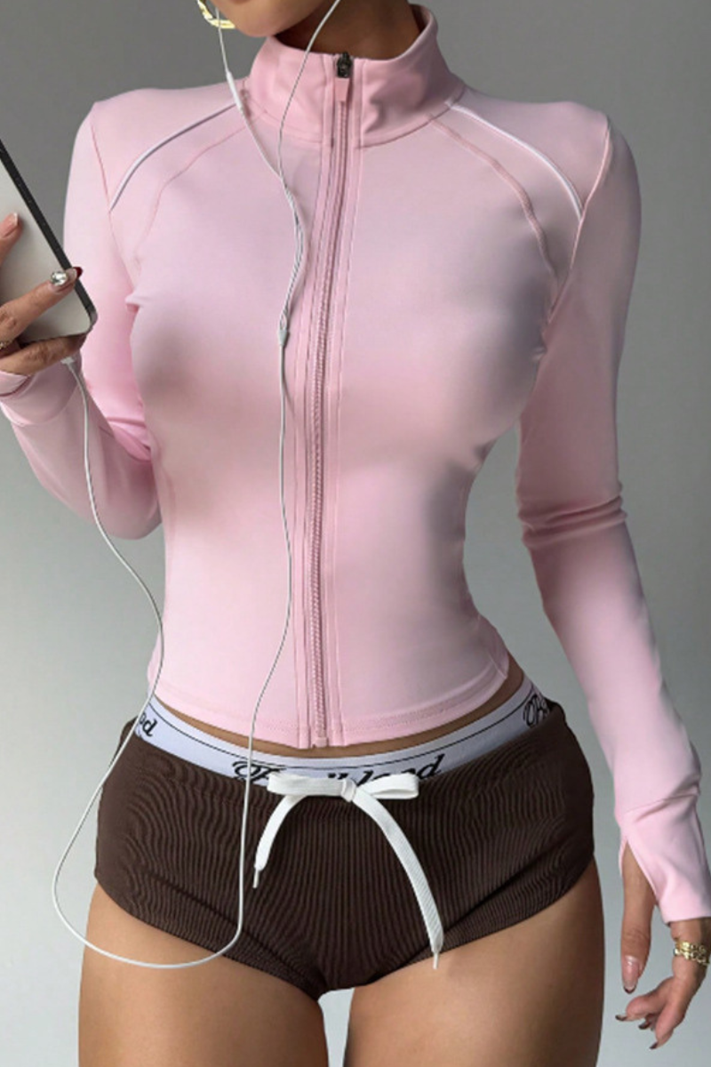 Color-contrast zipper jacket