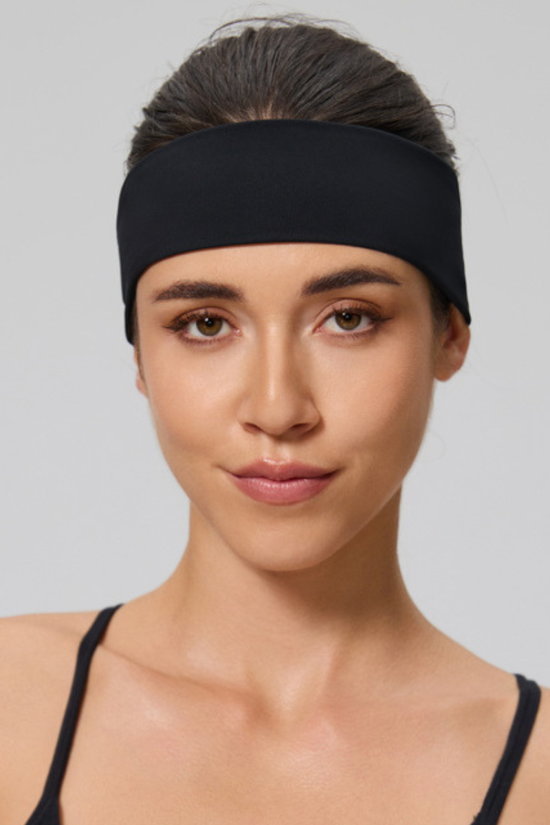Women's Solid Sweat Wicking Elastic Sports Headband